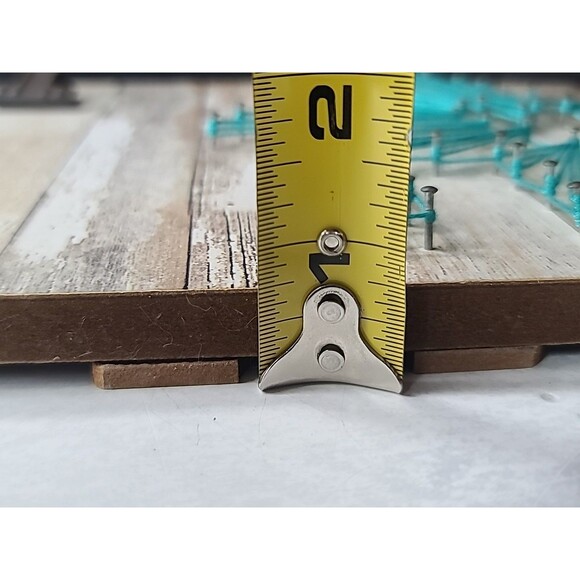 String Art Clipboard Aqua String House Heart Wood Frame Spring Note Clip Easel - Picture 10 of 10